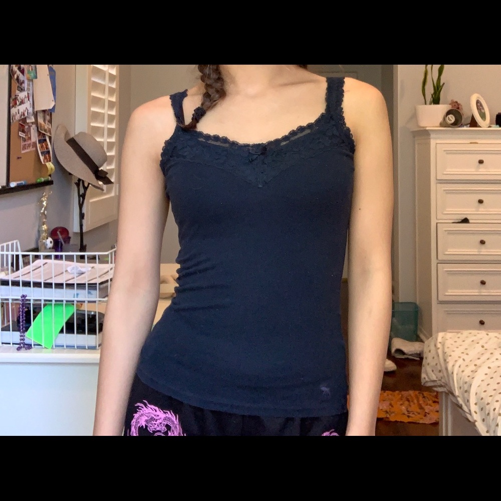 Laced black tank